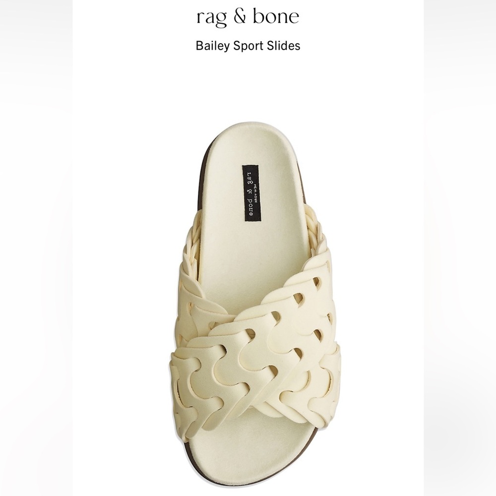 Rag & Bone Bailey Sport Slides Cream